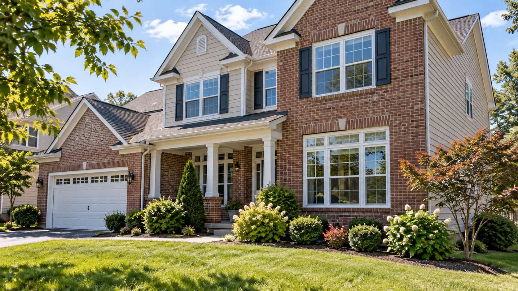 Residential home in Stafford, Virginia, with clear double-pane windows and professionally maintained window frames.